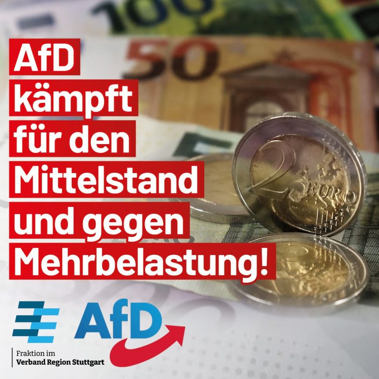 Die Fraktion der Alternative für Deutschland lehnt den Haushaltsentwurf 2025 der Regionalversammlung ab.