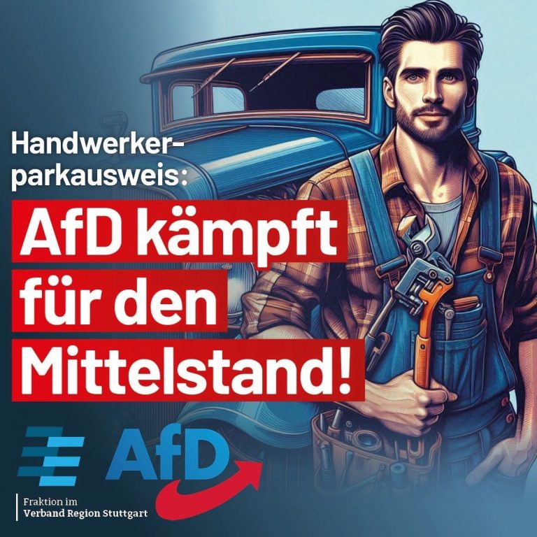 AfD-Antrag: Entlastung für Handwerker – Regionsweiter Parkausweis bleibt wichtiges Thema
