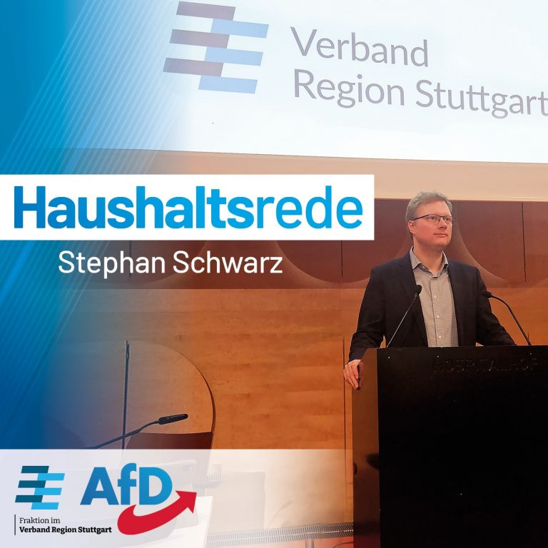Haushaltsrede in der Regionalversammlung