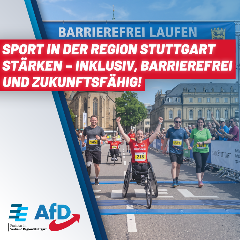Sport in der Region Stuttgart stärken – inklusiv, barrierefrei und zukunftsfähig!